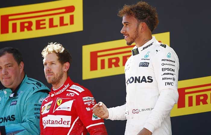 Sebastian Vettel e Lewis Hamilton