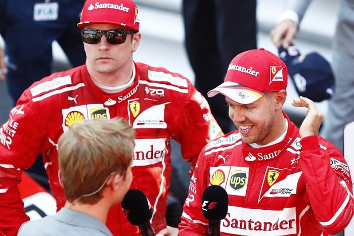 Kimi Raikkonen e Sebastian Vettel