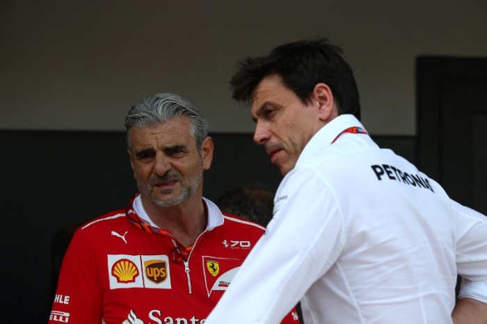 Maurizio Arrivabene e Toto Wolff