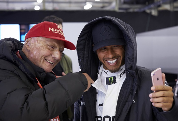 Niki Lauda e Lewis Hamilton