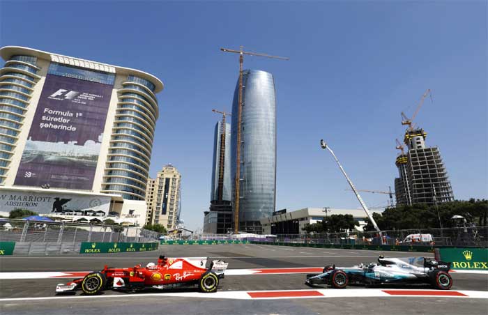 Sebastian Vettel em Baku 2017