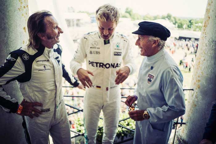 Emerson, Nico Rosberg e Stewart em Goodwood