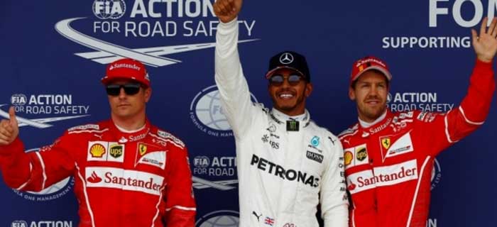 Kimi, Lewis e Seb em Silverstone 2017