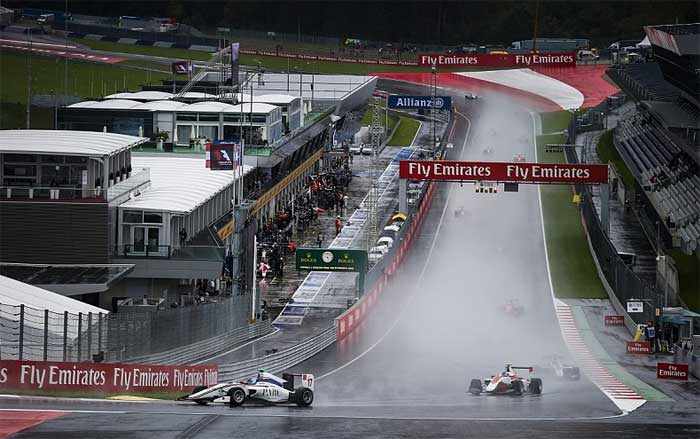 Chuva na GP3 em Red Bull Ring em 2016