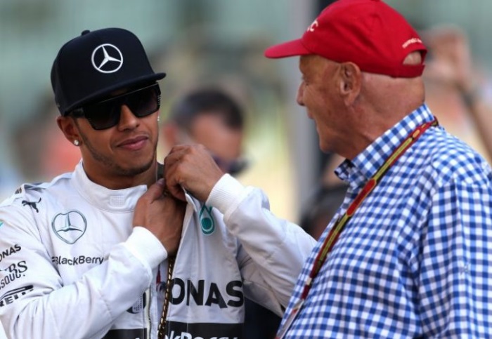 Lewis Hamilton e Niki Lauda
