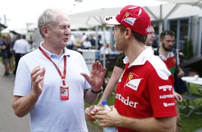 Helmut Marko e Sebastian Vettel
