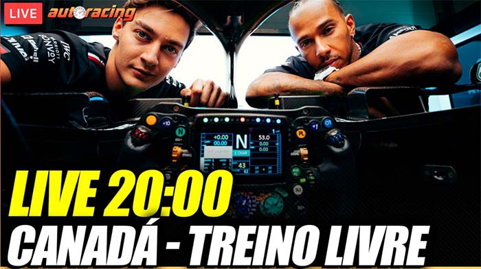 LIVE hoje às 20 horas sobre os treinos livres para o GP do Canadá