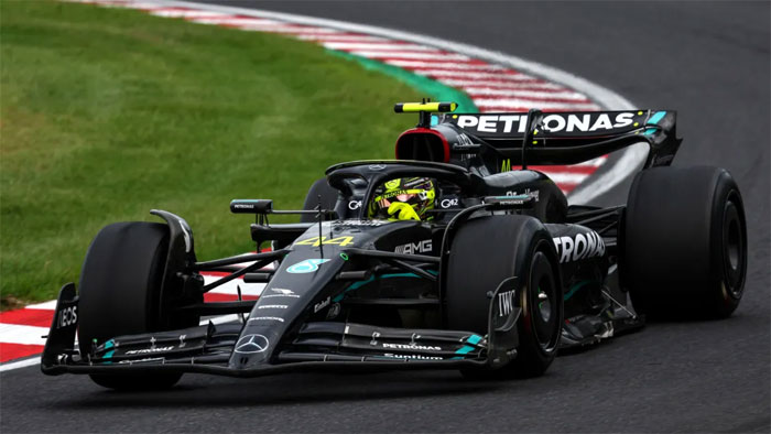 F1: sob forte chuva, Hamilton e Russell dominam 2º treino livre do GP do  Japão